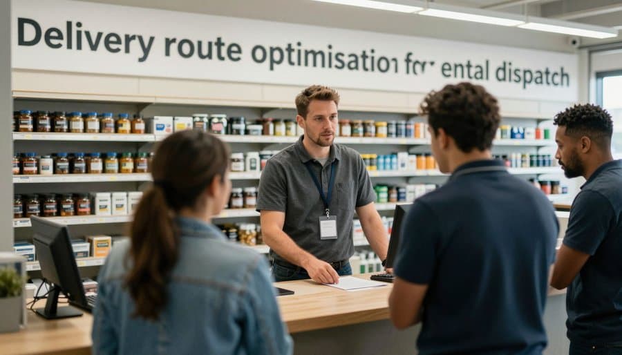 Delivery route optimisation for rental dispatch
